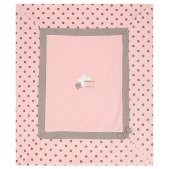 Baby Girls Pink Teddy Bear & Star Blanket